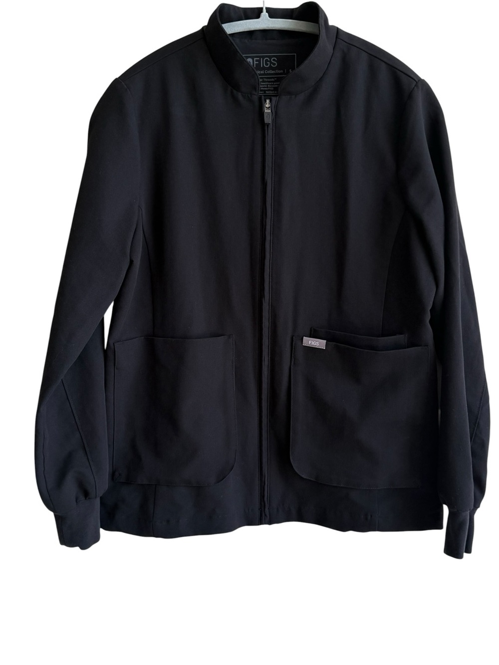 Figs Women’s Sebina Scrub Jacket Black Sz. Small - Picture 2 of 6
